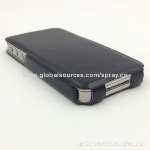 Ultra Slim Flip Folio PU Case for iPhone 4S, No Stitching or Oil Coating End
